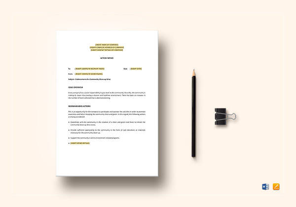 Action Memo - 6+ Examples, Format, Pdf | Examples