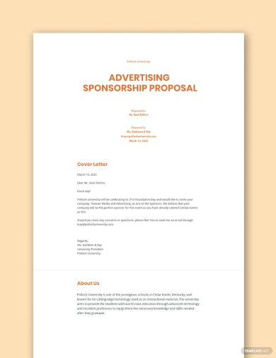 Advertising Sponsorship Proposal Template