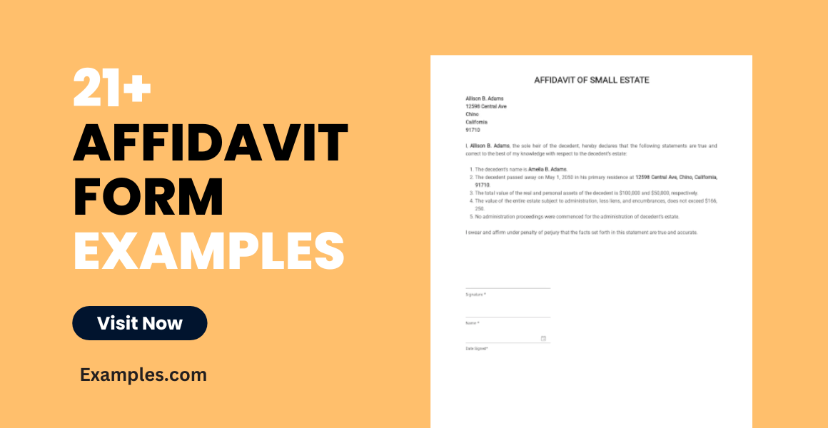 affidavit form examples