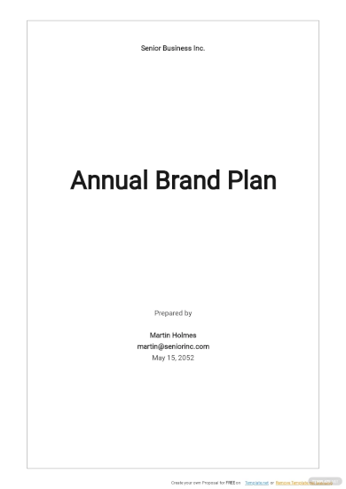 annual brand plan template