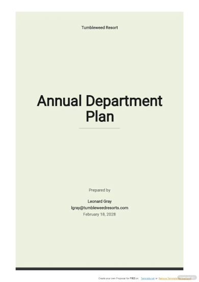 annual department plan template