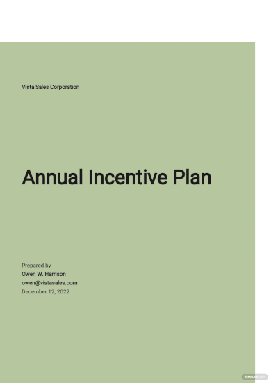 annual incentive plan template