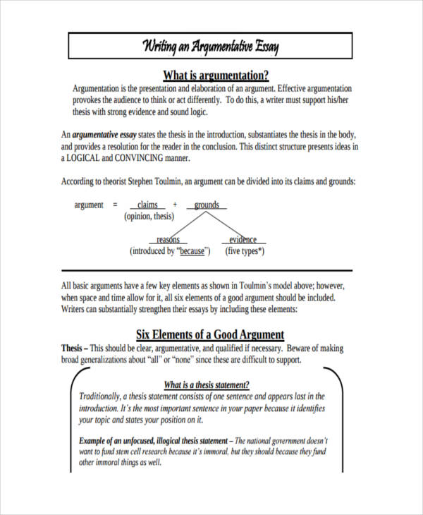 things to write an argumentative essay on