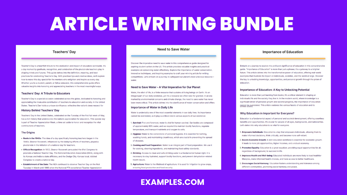 article writing bundle