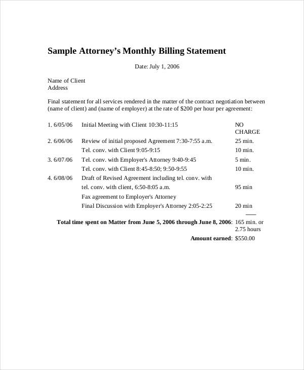 7 Billing Statement Examples To Download