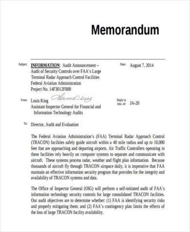 audit memo oig