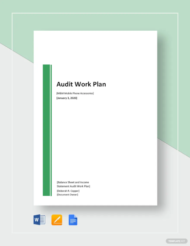 audit work plan template