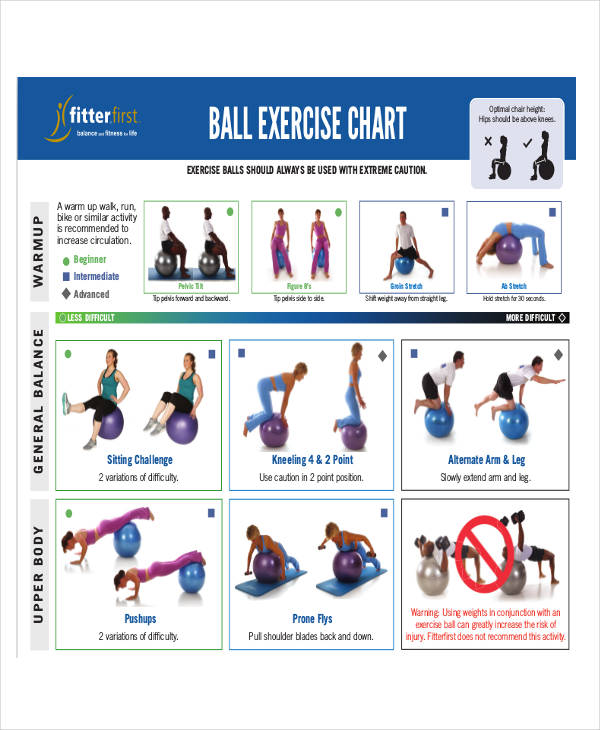 ball exercise chart