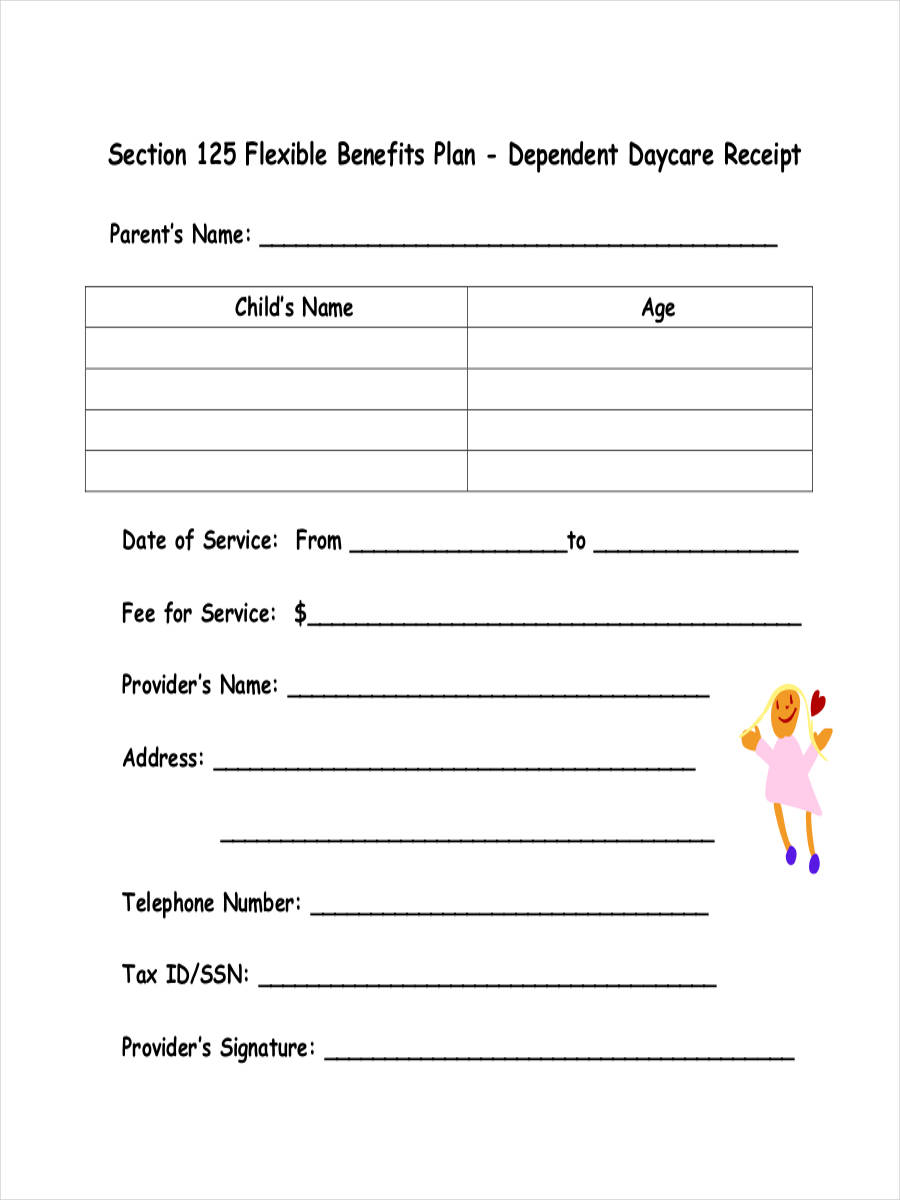 FREE 9  Daycare Receipt Examples Samples in PDF DOC Google Docs