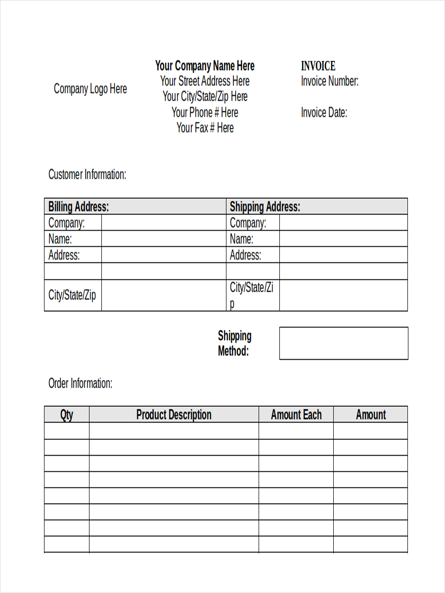 Free Invoice Template