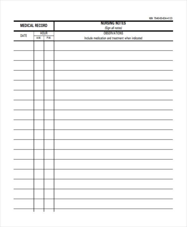 nurses-notes-template-pdf-template-gambaran