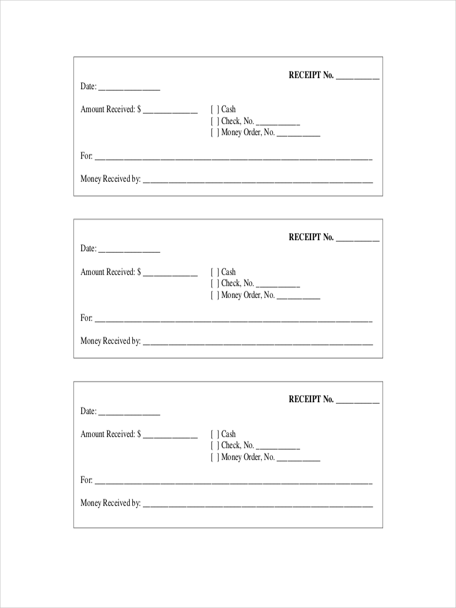 cash receipts example