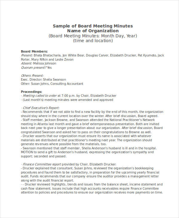 board meeting minutes1