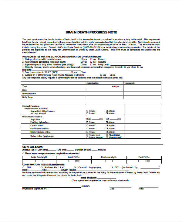 Brain Death Progress