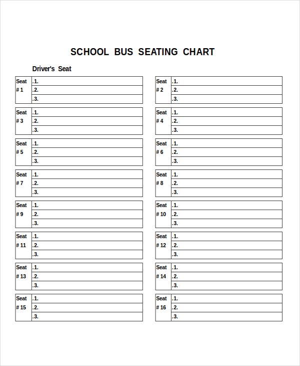 bus seating chart