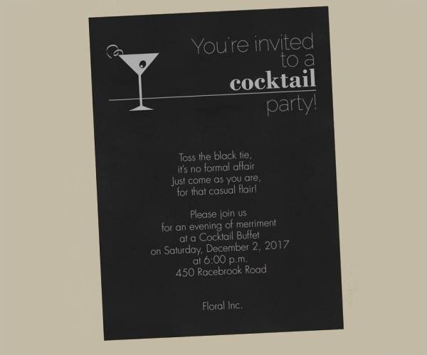 business cocktail party invitation