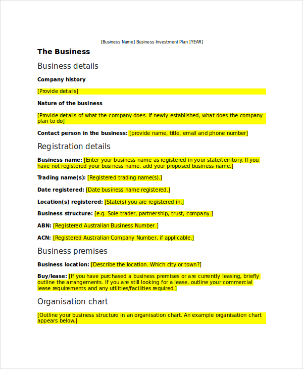 48 Business Plan Examples Samples In PDF MS Word Pages Google Docs Examples