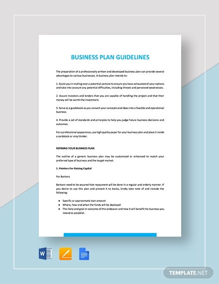 business plan with references