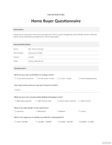 buyer questionnaire template1