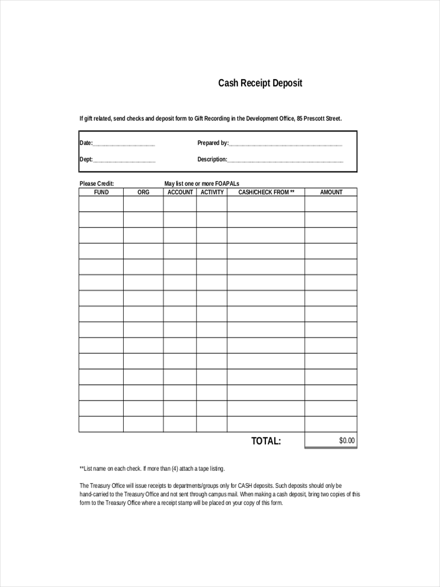 Free Receipt Templates Samples Word Pdf Eforms 1718