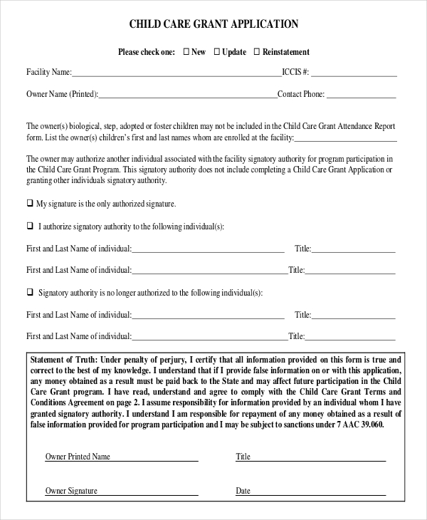 Grant Application 10+ Examples, Format, Pdf Examples