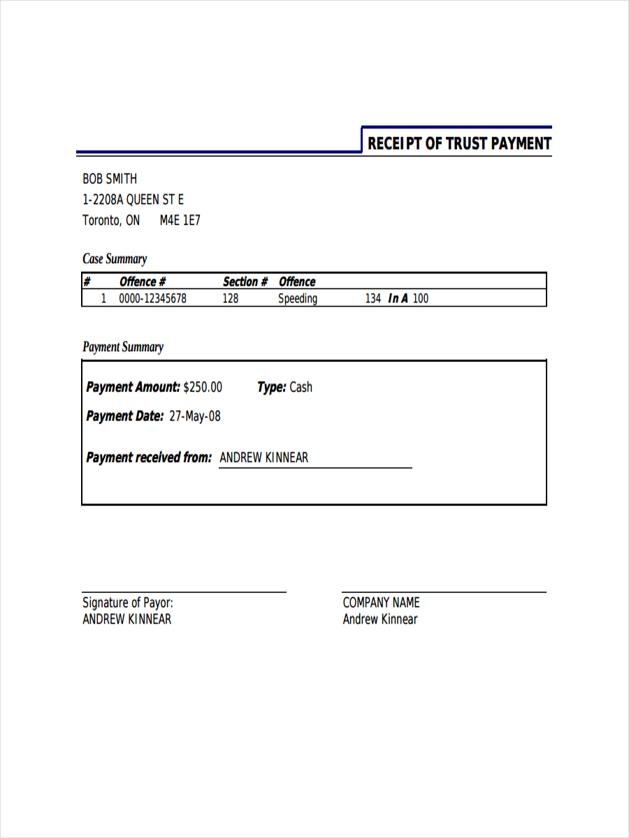 Receipt in PDF - 28+ Examples, Format, Sample | Examples