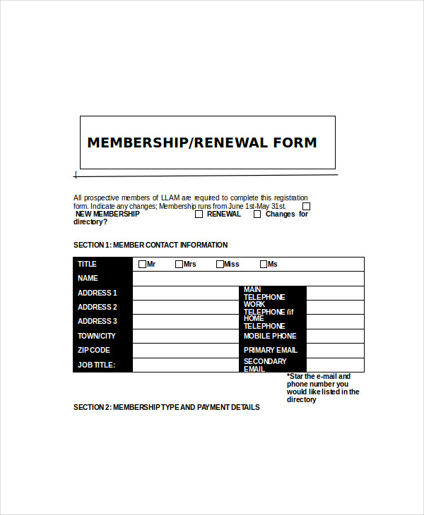 Club Membership Application Template from images.examples.com