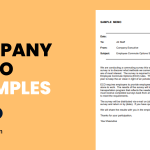 Company Memo Examples