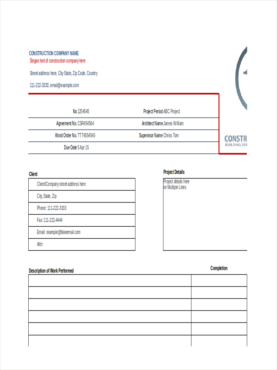 FREE 6 Work Receipt Examples & Samples In PDF