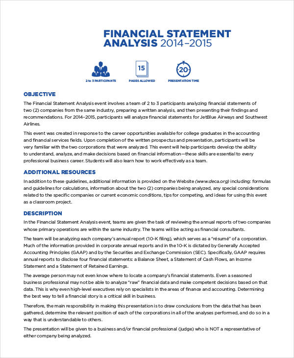 how to write a financial report analysis