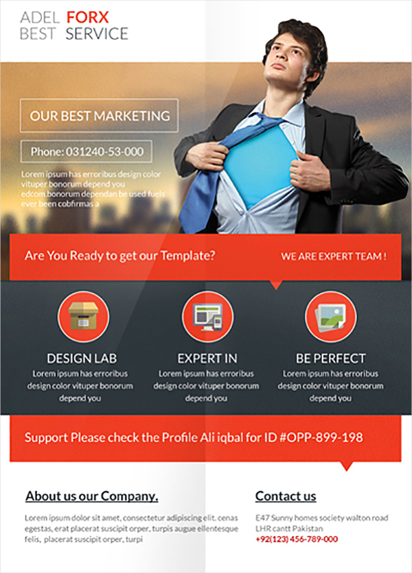 flyer examples corporate marketing template word ai behance