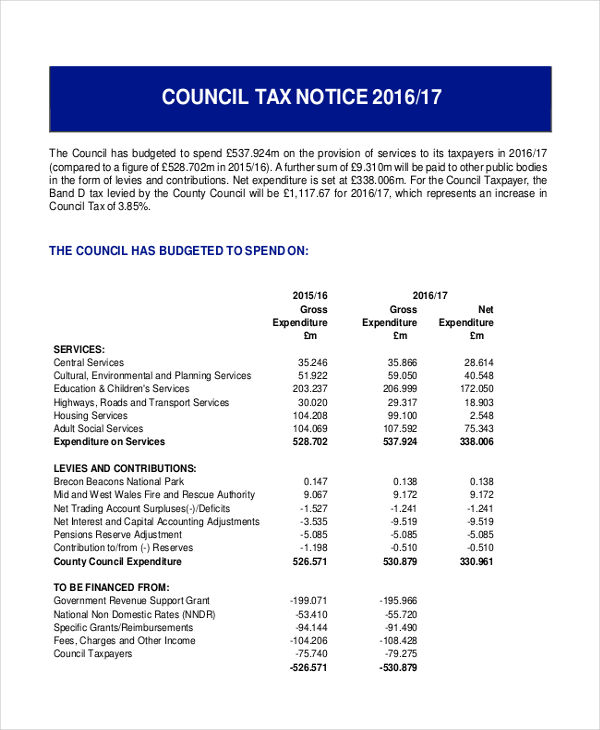 council tax notice