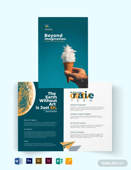 creative company profile bi fold brochure template