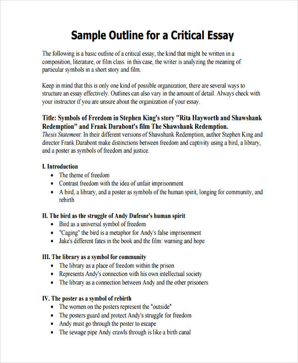 How to write a good essay outline