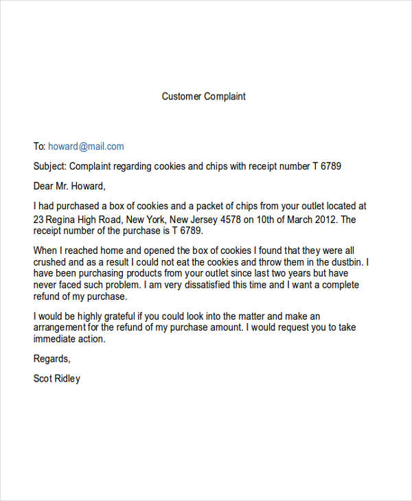 FREE 4 Complaint Email Examples Samples In DOC Examples