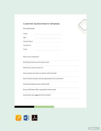 customer questionnaire template1