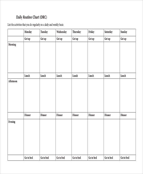 Daily Chart - 9+ Examples, Format, How to Make, Pdf