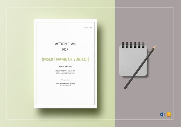 editable action plan template