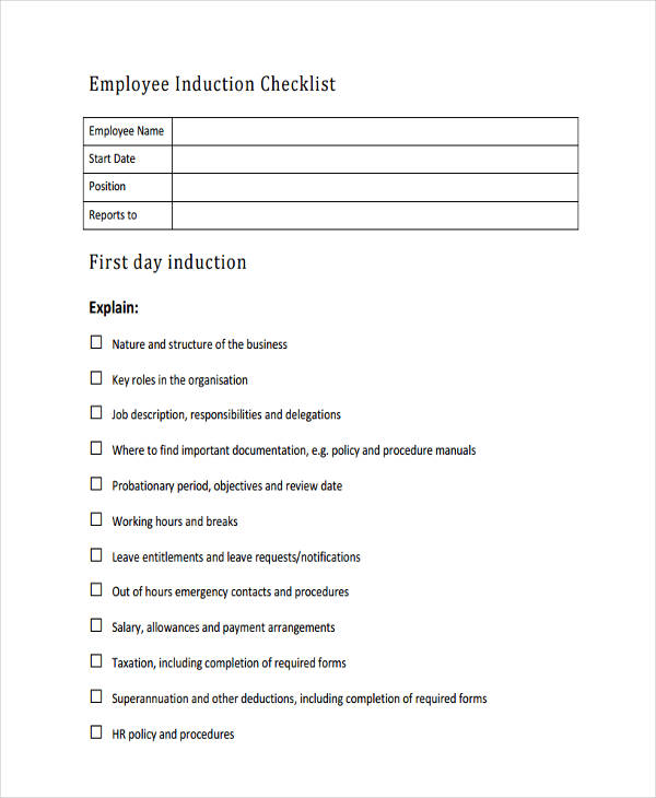 employee induction