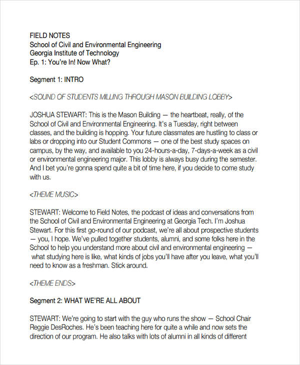 Field Note - 8+ Examples, Format, Pdf | Examples