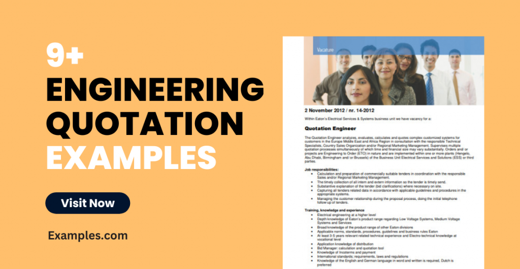 Engineering Quotation Examples