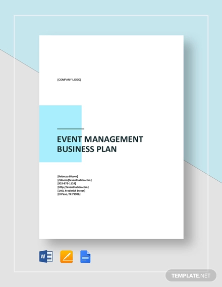 event organizer business plan