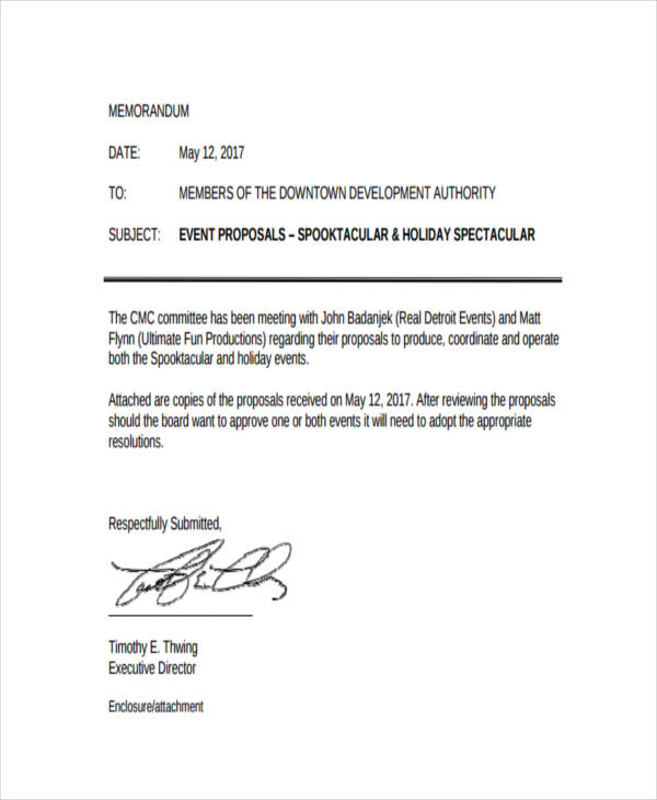 Proposal Memo 13 Examples Word Pages Google Docs PDF