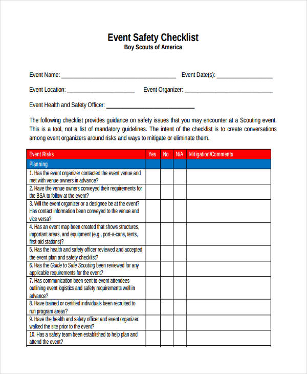 Special Event Security Plan Template