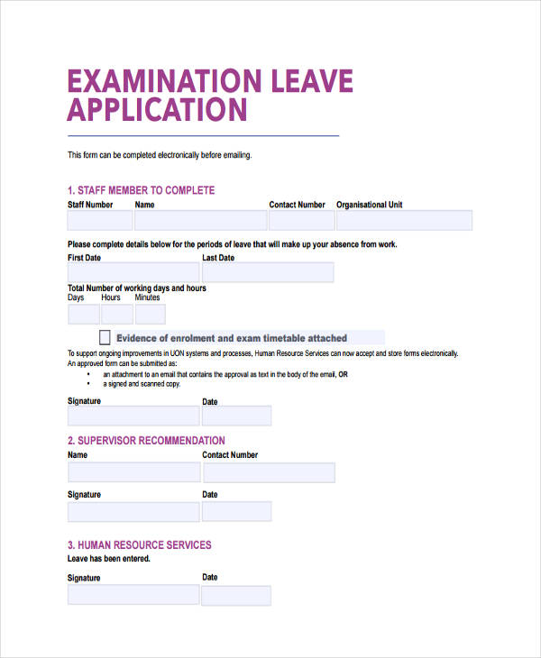 examination leave