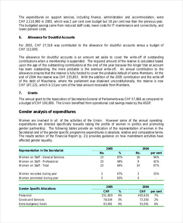financial audit report example