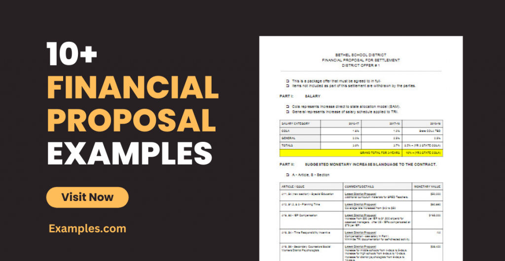 Financial Proposal Examples