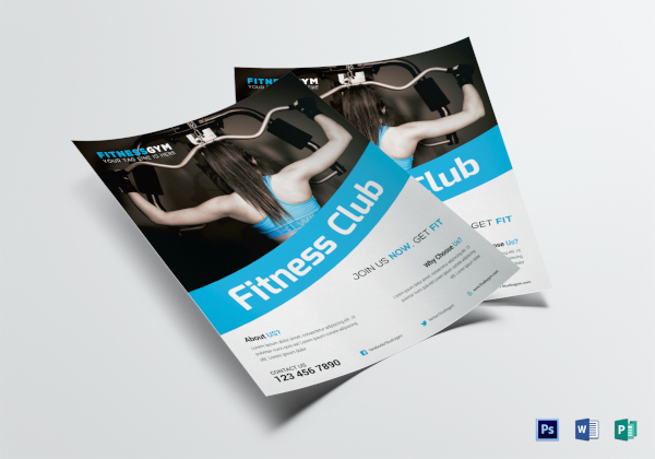Fitness Club Flyer Template 600