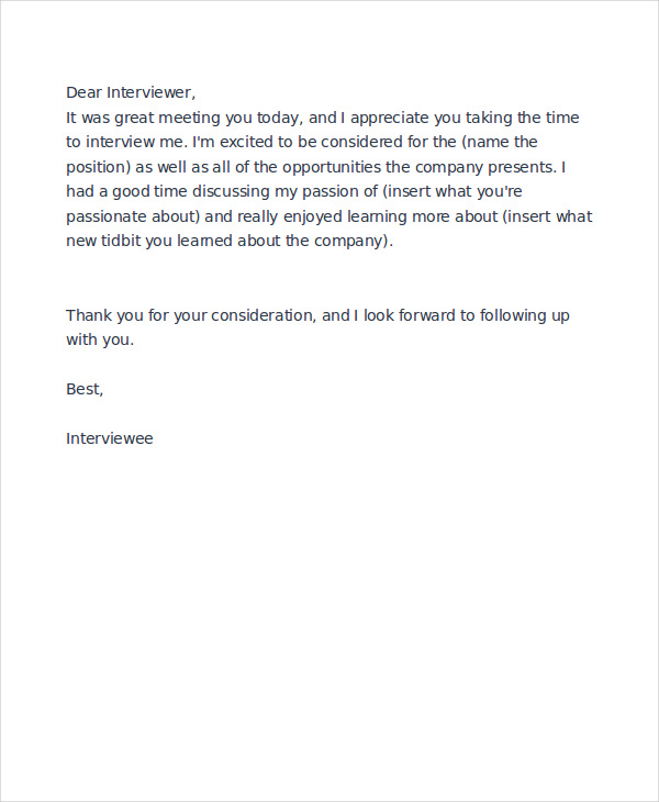 email follow up after interview