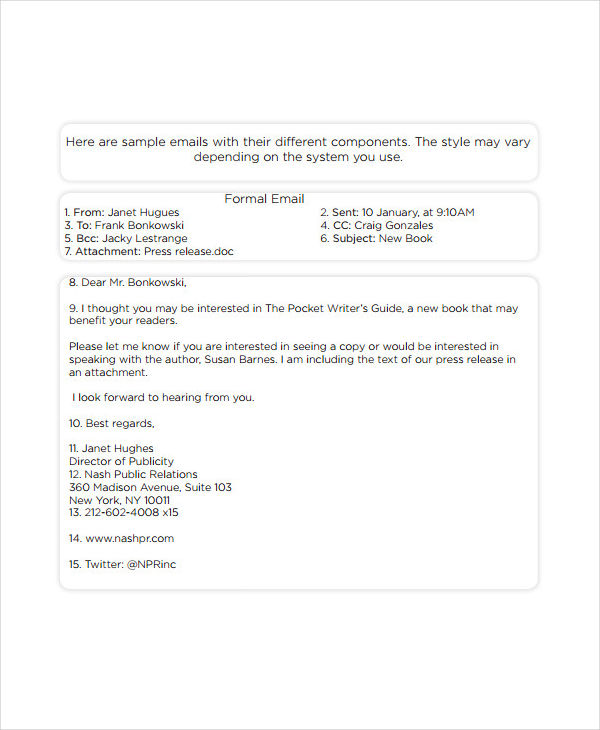 Formal Email 7+ Examples, Format, How to Address, PDF